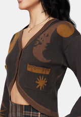 Starfall Moon Jacquard Knit Cardigan