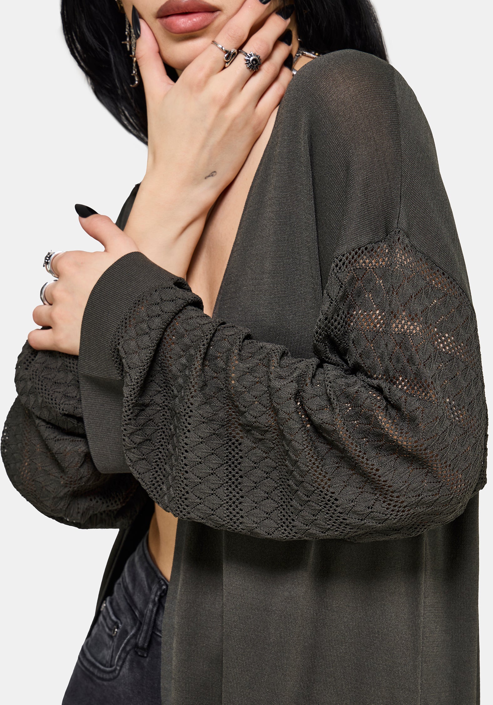 Evander Cosmic Astrology Lightweight Longline Cardigan S