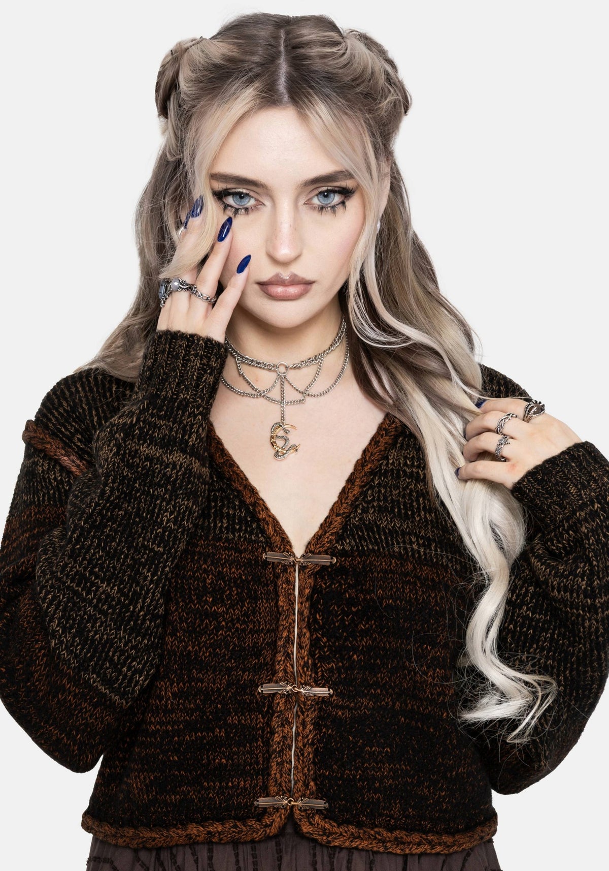Shae Feather Clasp Knit Cardigan