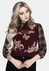 Rowana Dragon Printed Backless Knit Vest