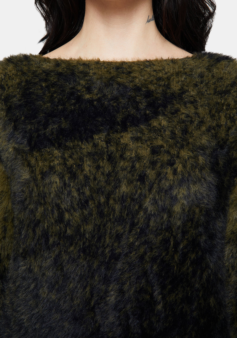 Maple Tie Dye Knit Jumper - Green