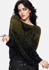 Maple Tie Dye Knit Jumper - Green