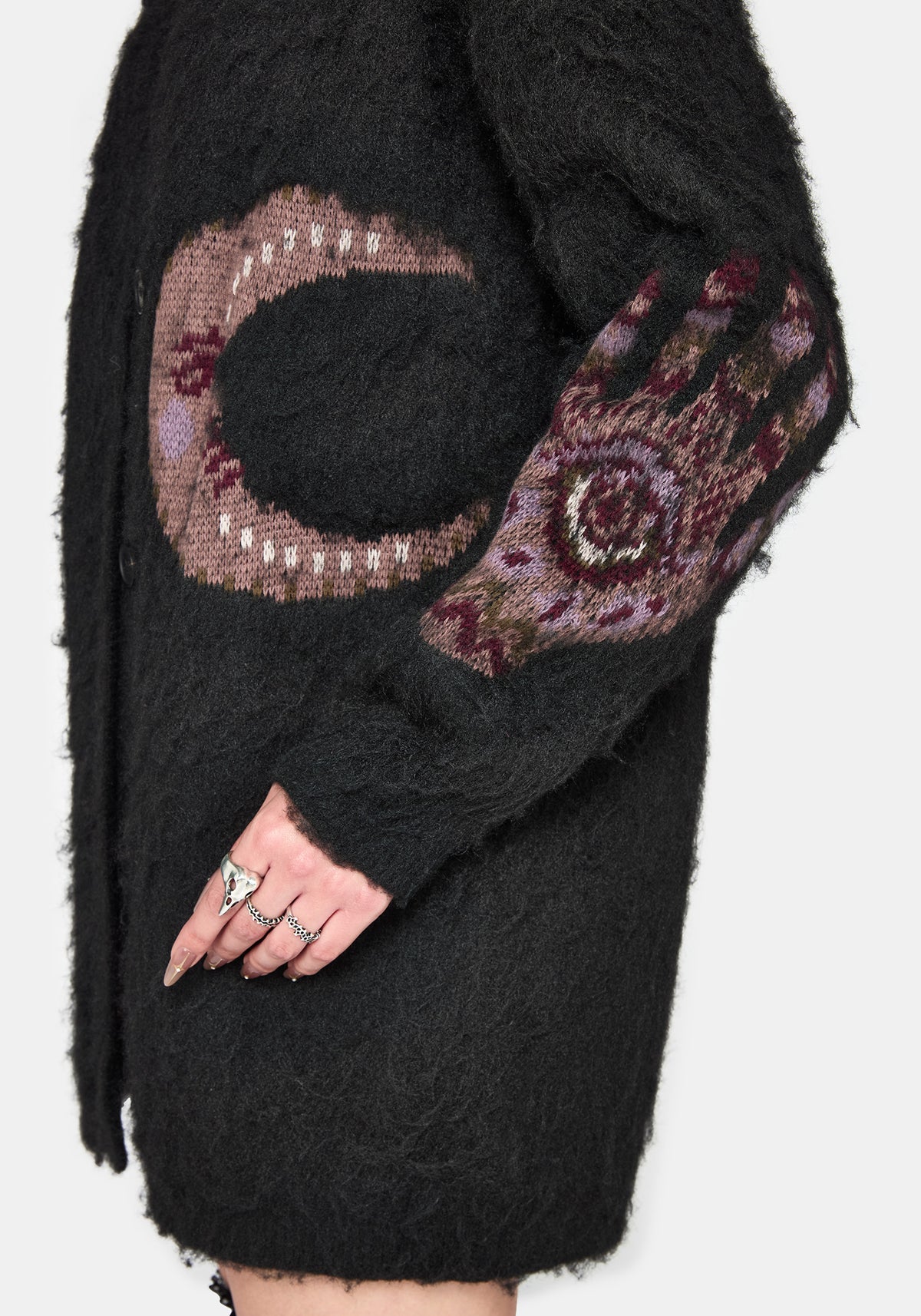 Angela Celestial Fluffy Knit Cardigan