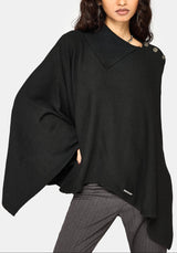 Alois Asymmetric Knit Cape