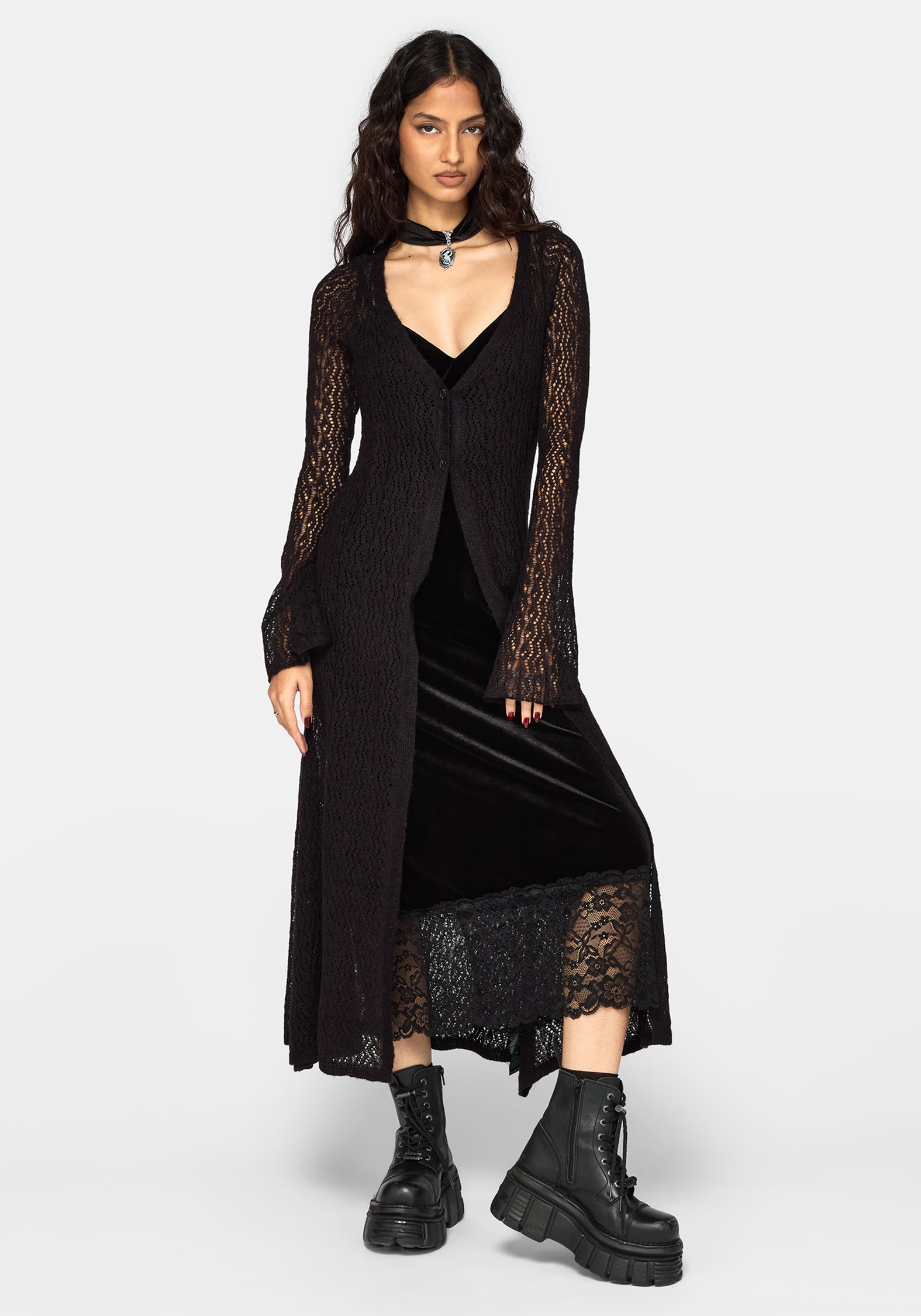 Adara Longline Fine Knit Cardigan