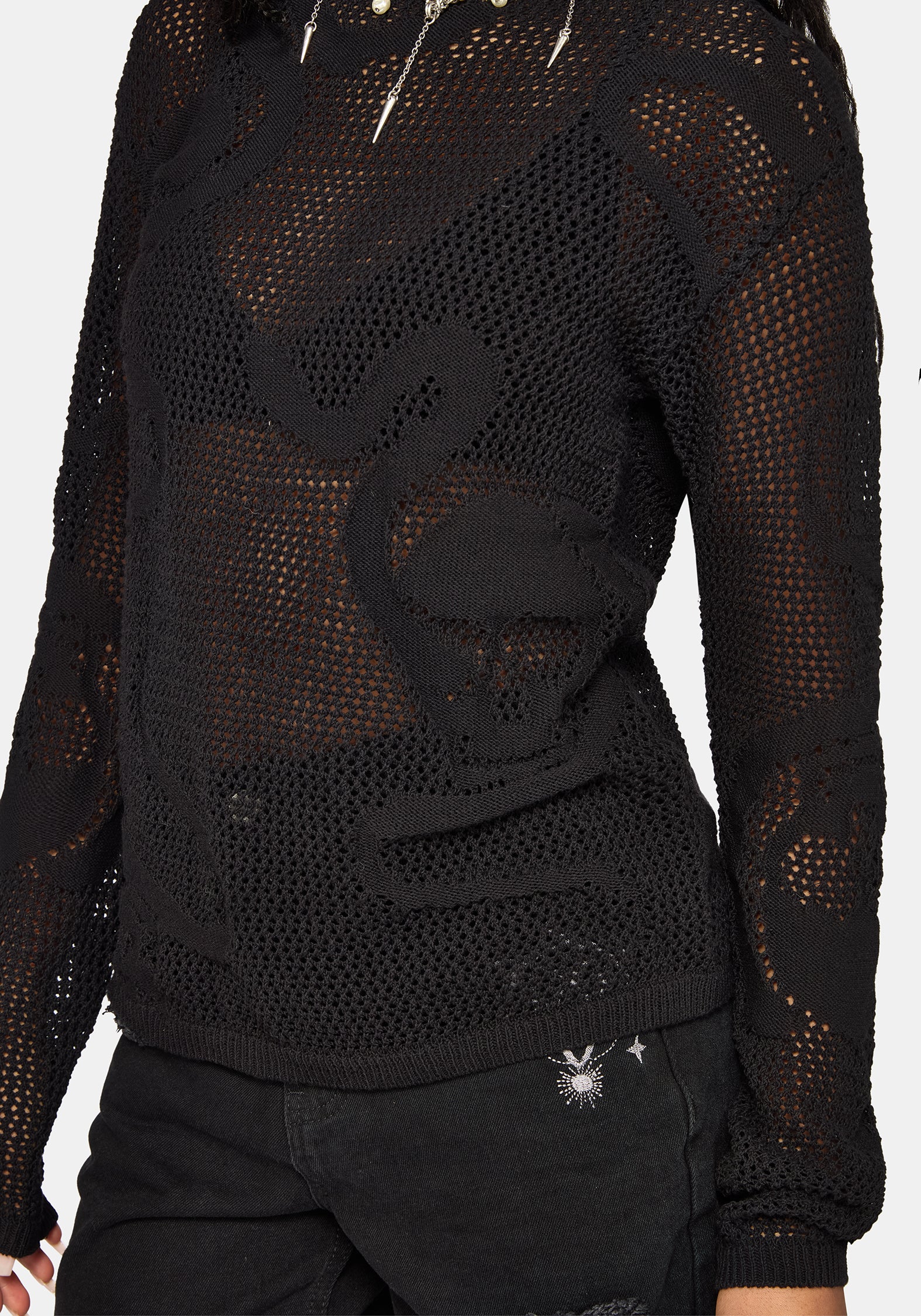 Blanc Snake Mesh Jumper