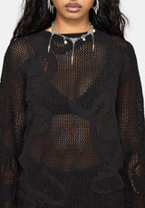 Blanc Snake Mesh Jumper