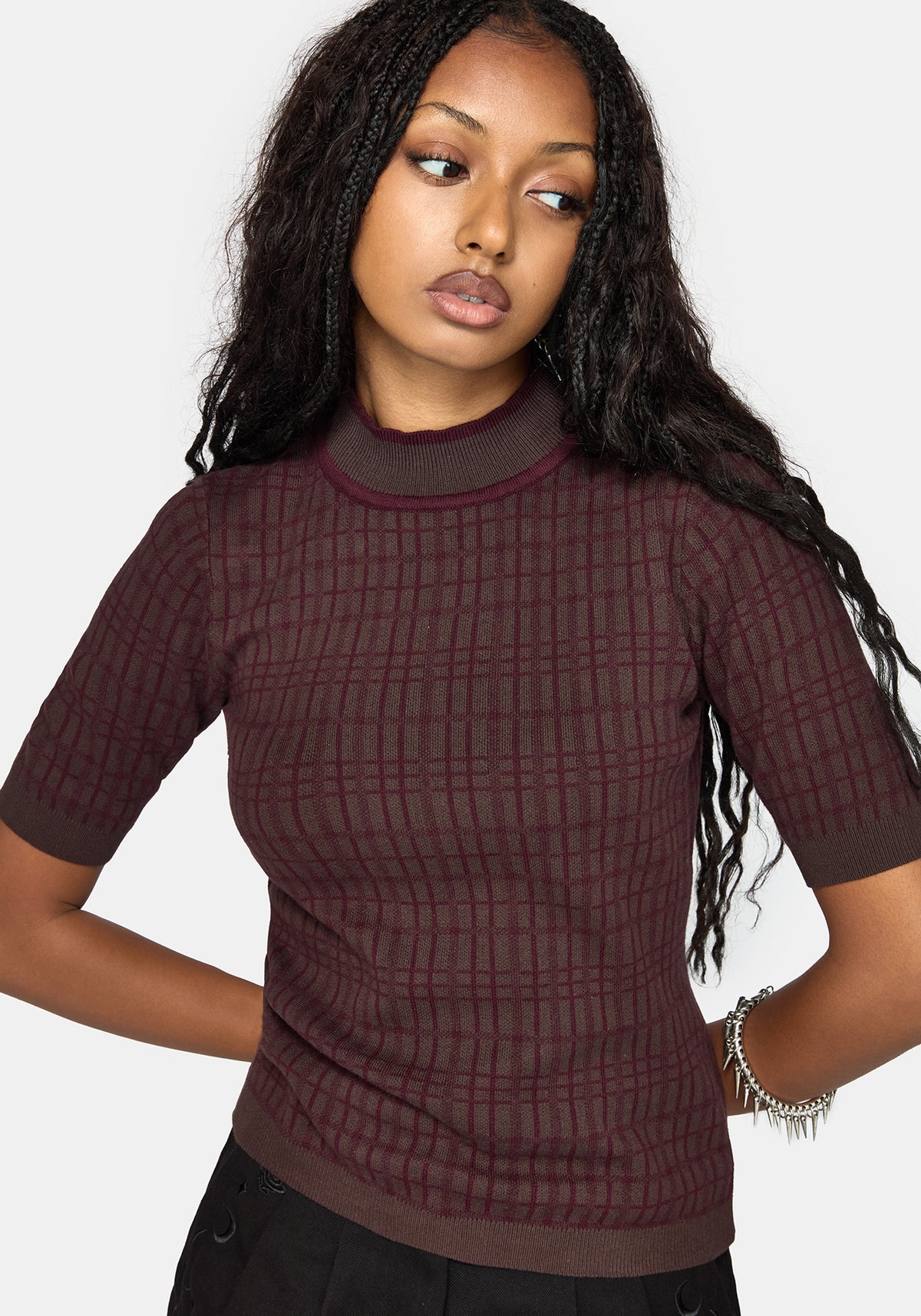Glenna Knit Top - Burgundy
