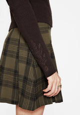 Cybele Embroidered Button Up Ribbed Knit Cardigan