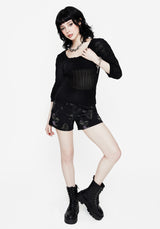 Danica Ladder Stitch Square Neck Knit Top