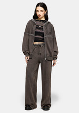 Mio Witches Knot Distressed Seam Hoody