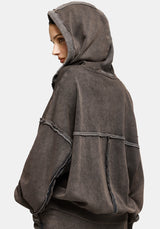 Mio Witches Knot Distressed Seam Hoody