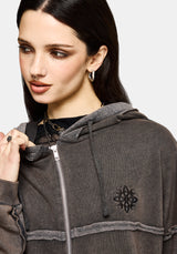 Mio Witches Knot Distressed Seam Hoody