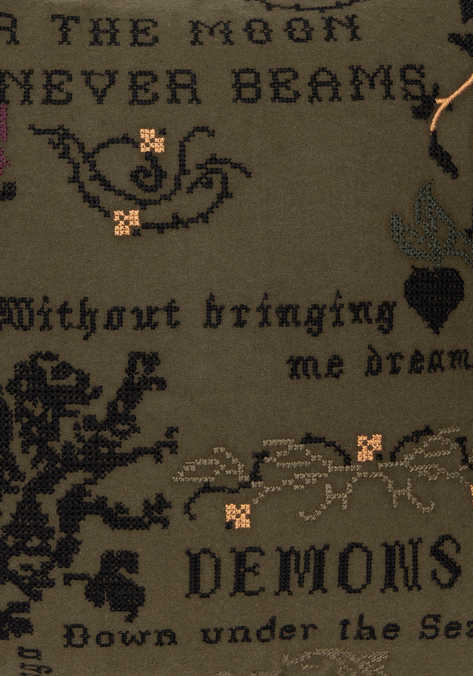 Ophidian Cross Stitch Cushion