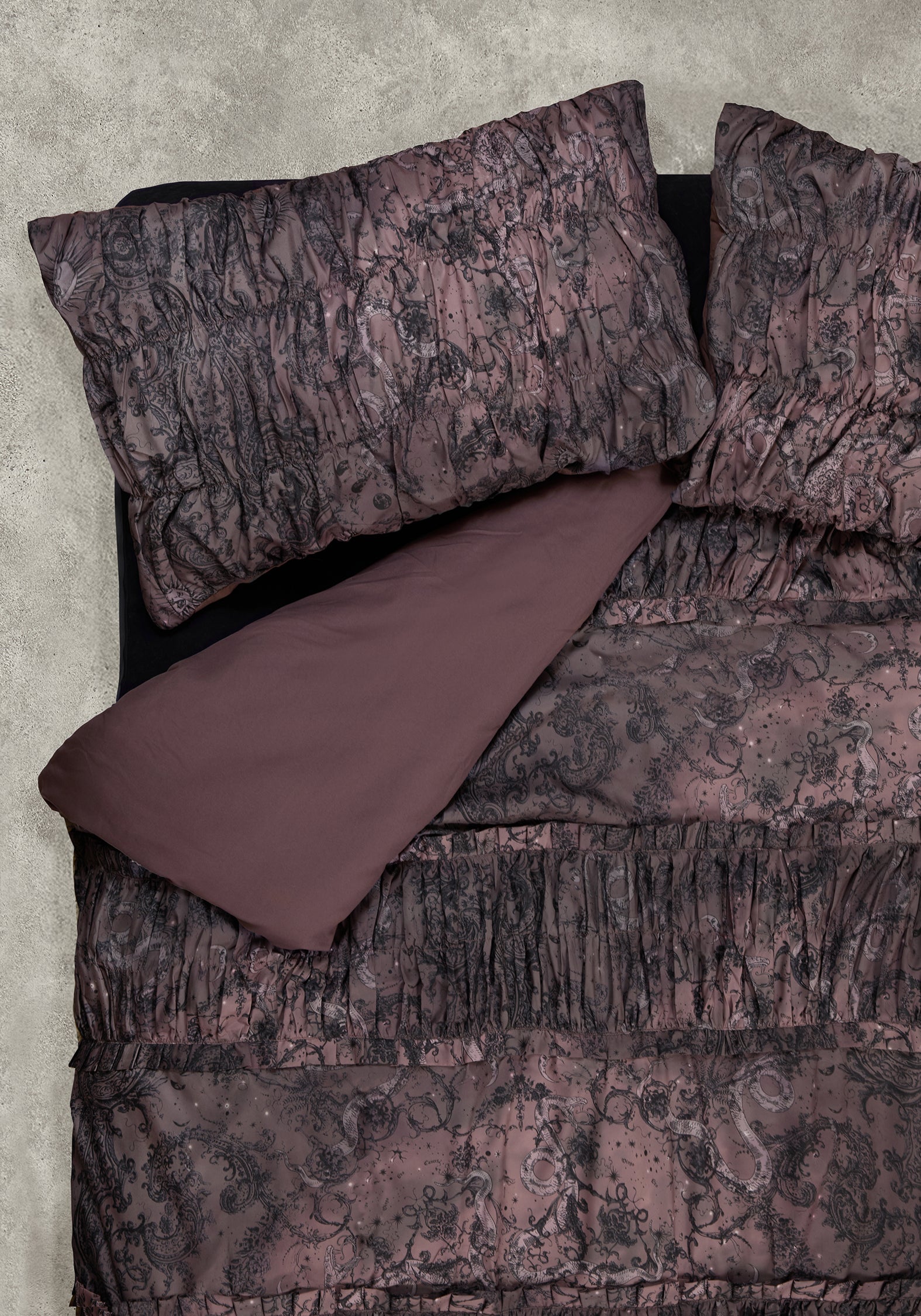 Gaia Celestial Ruched Bedding - UK King