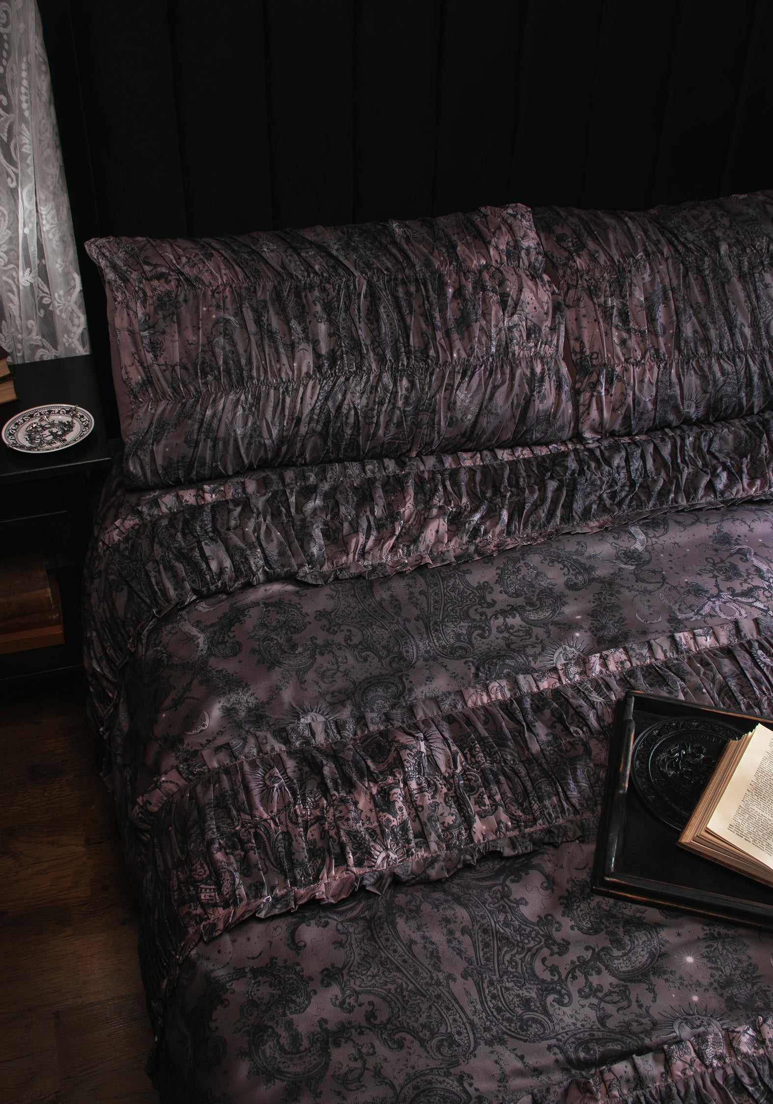 Gaia Celestial Ruched Bedding - UK King