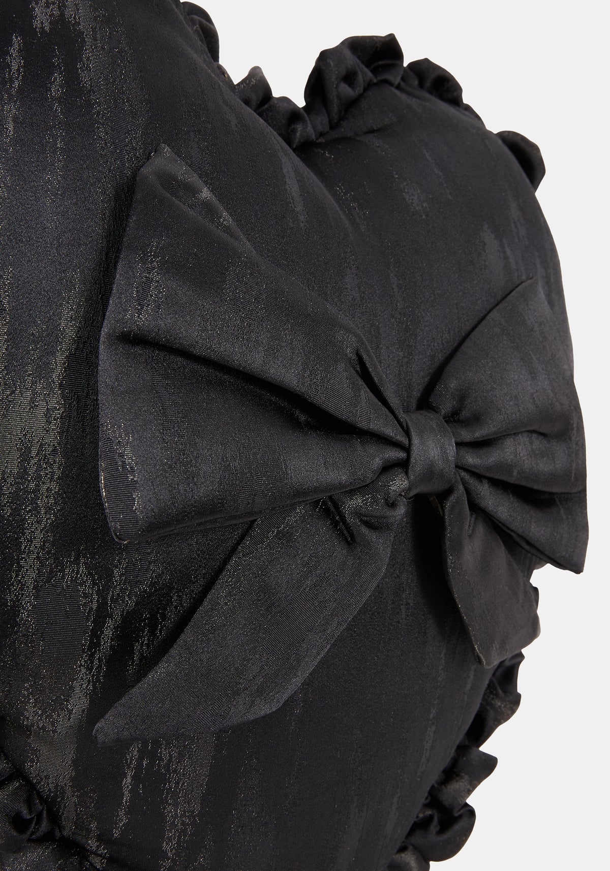 Hellie Heart Frill Bow Cushion