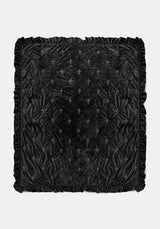 Vurlo Crushed Velvet Embroidered Cross Blanket
