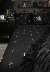 Vurlo Embroidered Cross Bedding - UK Double