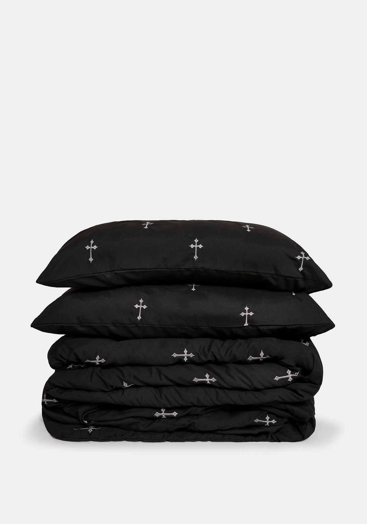 Vurlo Embroidered Cross Bedding - UK Double