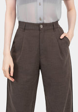 Cointrelle Herringbone Piped Tapered Trousers