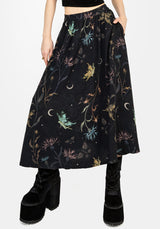 Rosanella Floral Print Midi Skirt