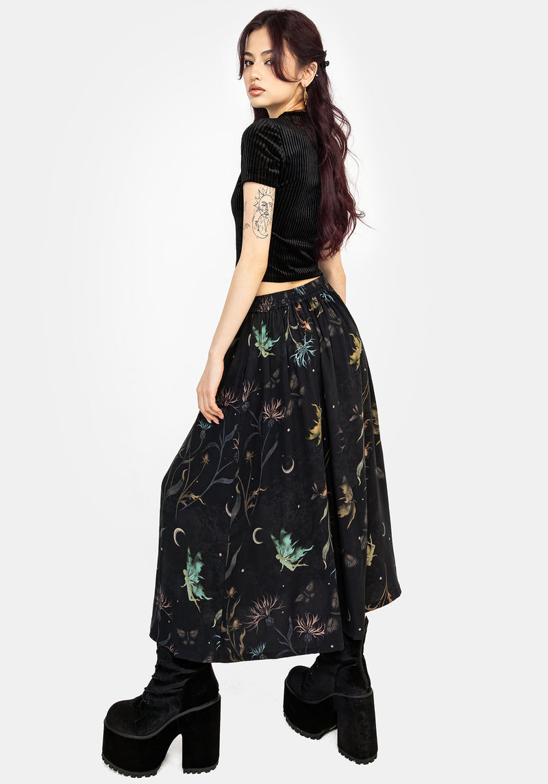 Rosanella Floral Print Midi Skirt