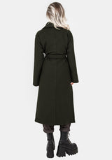 Mirkwood Longline Belted Coat with Pin Brooch