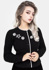 Pentagram Embroidered Cardigan