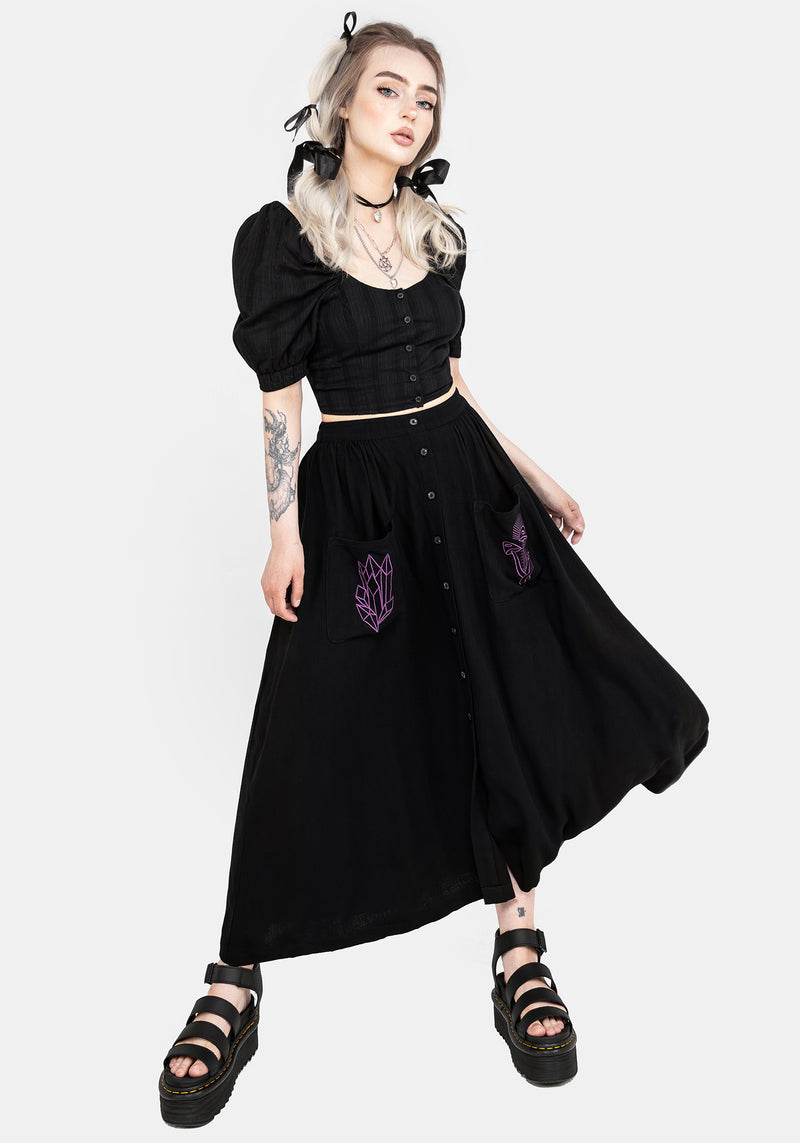 Scutellaria Button Up Midaxi Skirt