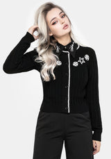 Pentagram Embroidered Cardigan