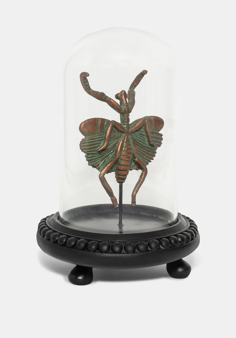 Nerissa Bug In Jar - Bronze & Green