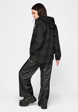 Marceline Hooded Pocket Check Shacket