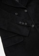 Lethe Hooded Scarf Longline Wool-Blend Coat