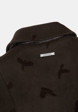 Starling Crow Embossed Wool-Blend Coat