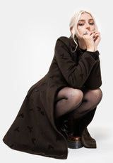 Starling Crow Embossed Wool-Blend Coat