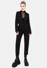 Mona Embroidered Crop Blazer