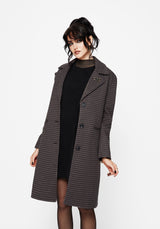 Pilgrim Gingham Coat With Dragonfly Brooch