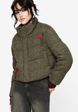 Sylvia Embroidered Knit Bomber Jacket