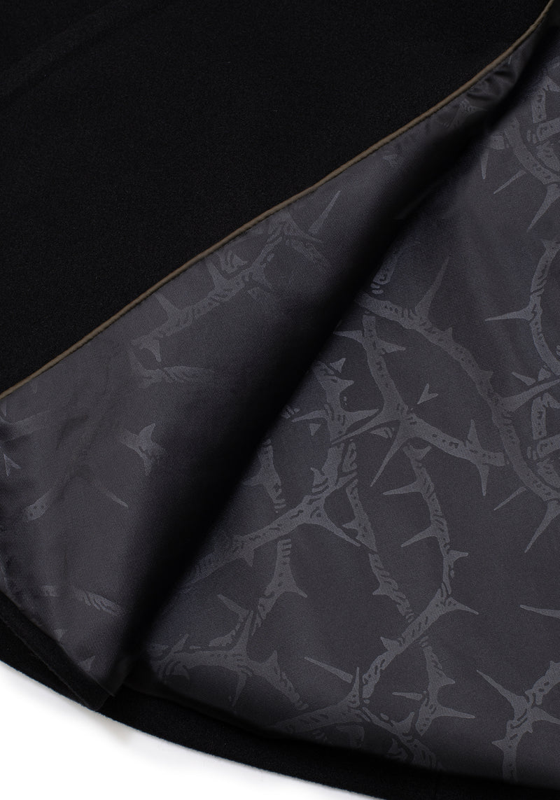 Camilla Tie Waist Hooded Coat With Bug Brooch