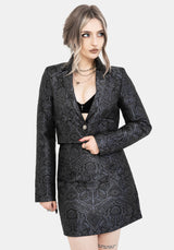Nocturna Jacquard Cropped Blazer