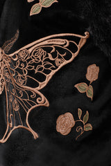 Maeve Faux Fur Embroidered Moth Gilet