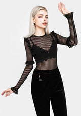 Mourning Ruffle Top