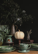 Rosethorn Floral Embossed Cup and Saucer Set