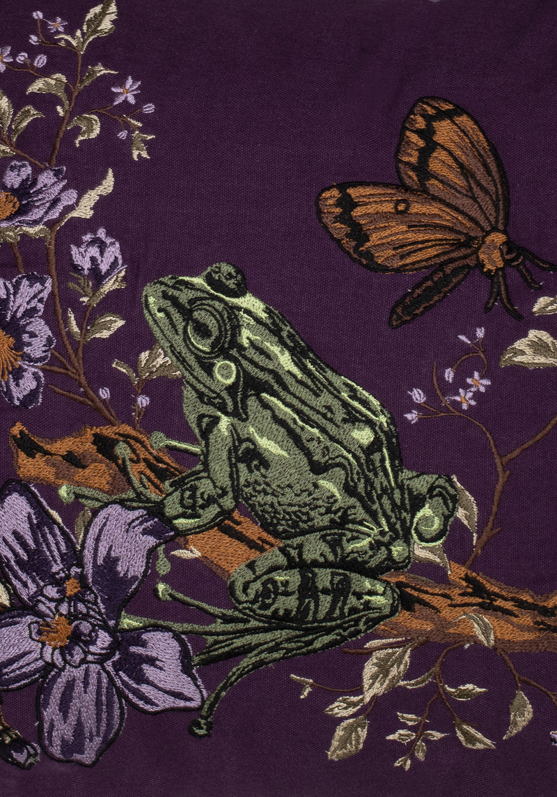 Toadstone Frog Tassel Edge Square Cushion