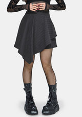 Allie Stripe Hanky Hem Mini Skirt