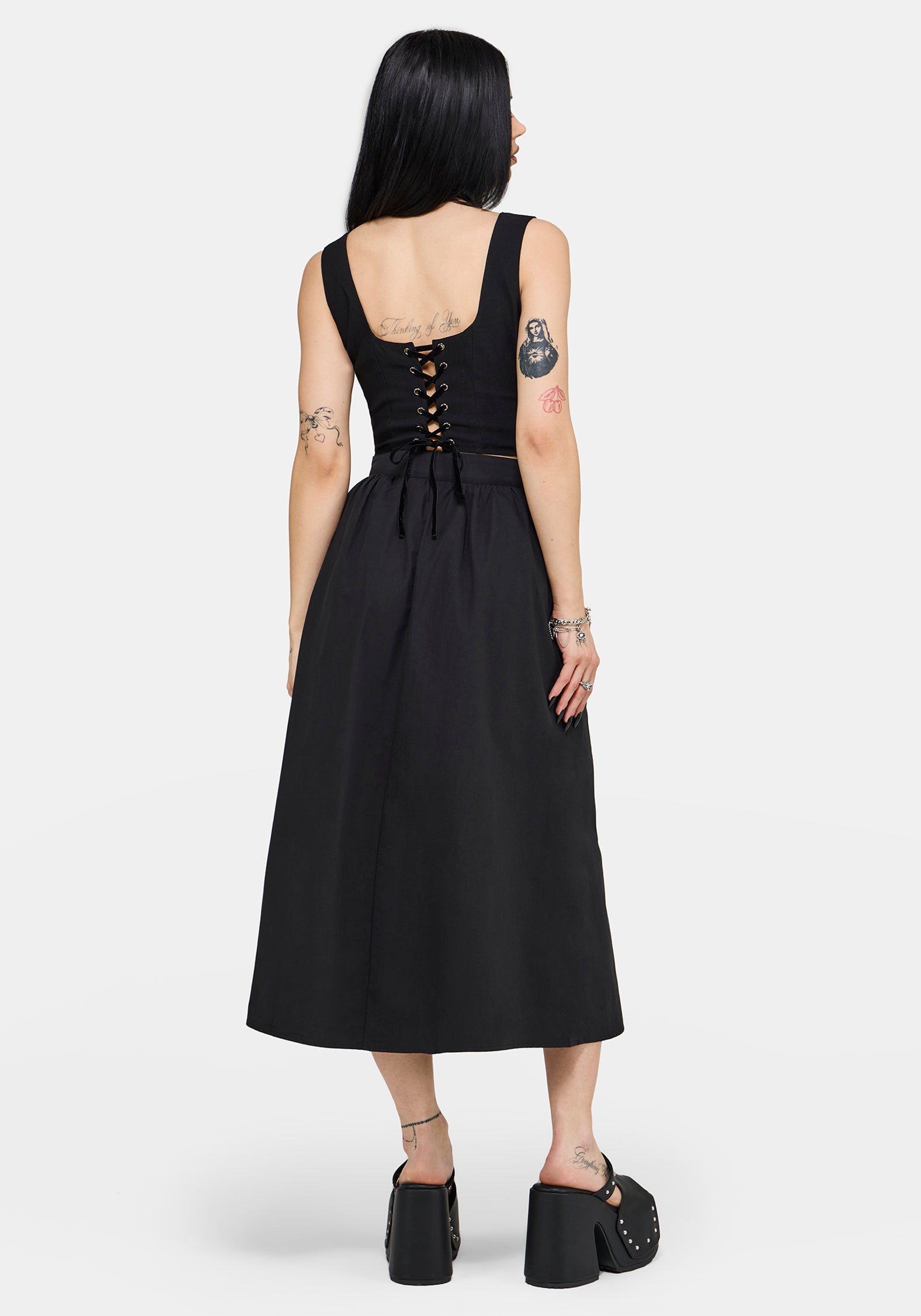 Mythos Embroidered Midi Skirt UK 6