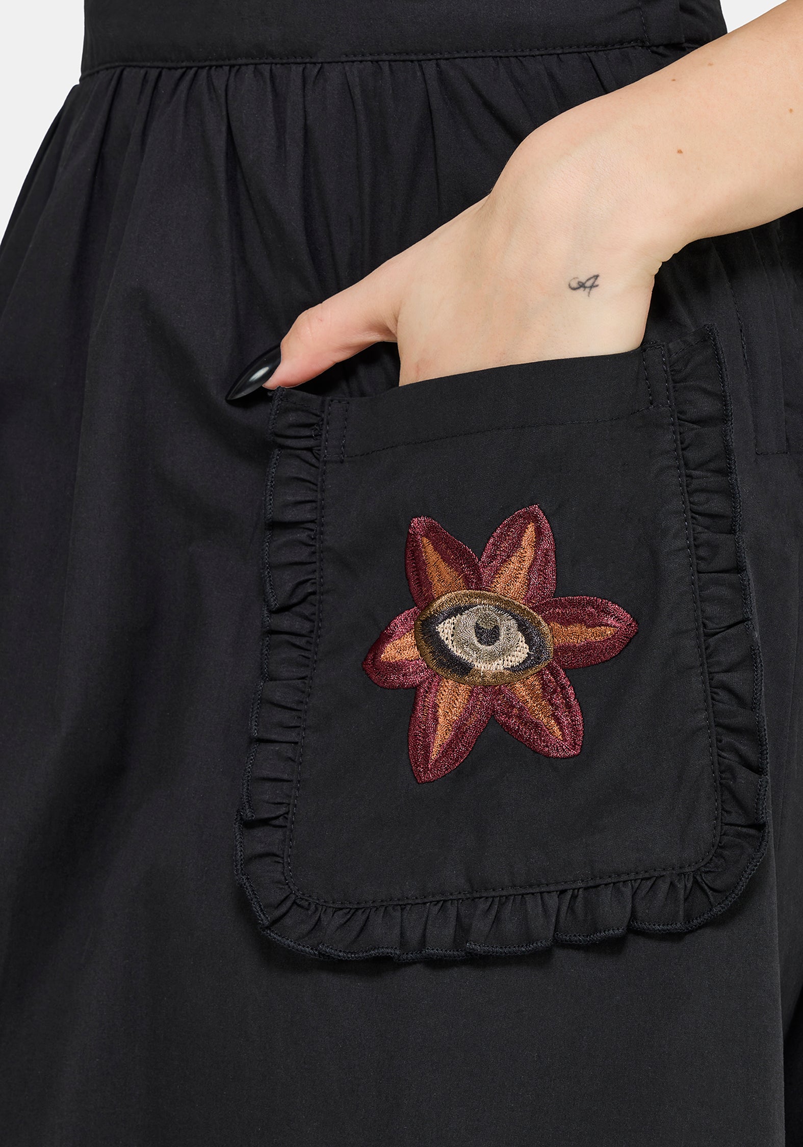 Mythos Embroidered Midi Skirt UK 6