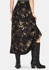 Harpyiai Print Pocket Detail Midaxi Skirt