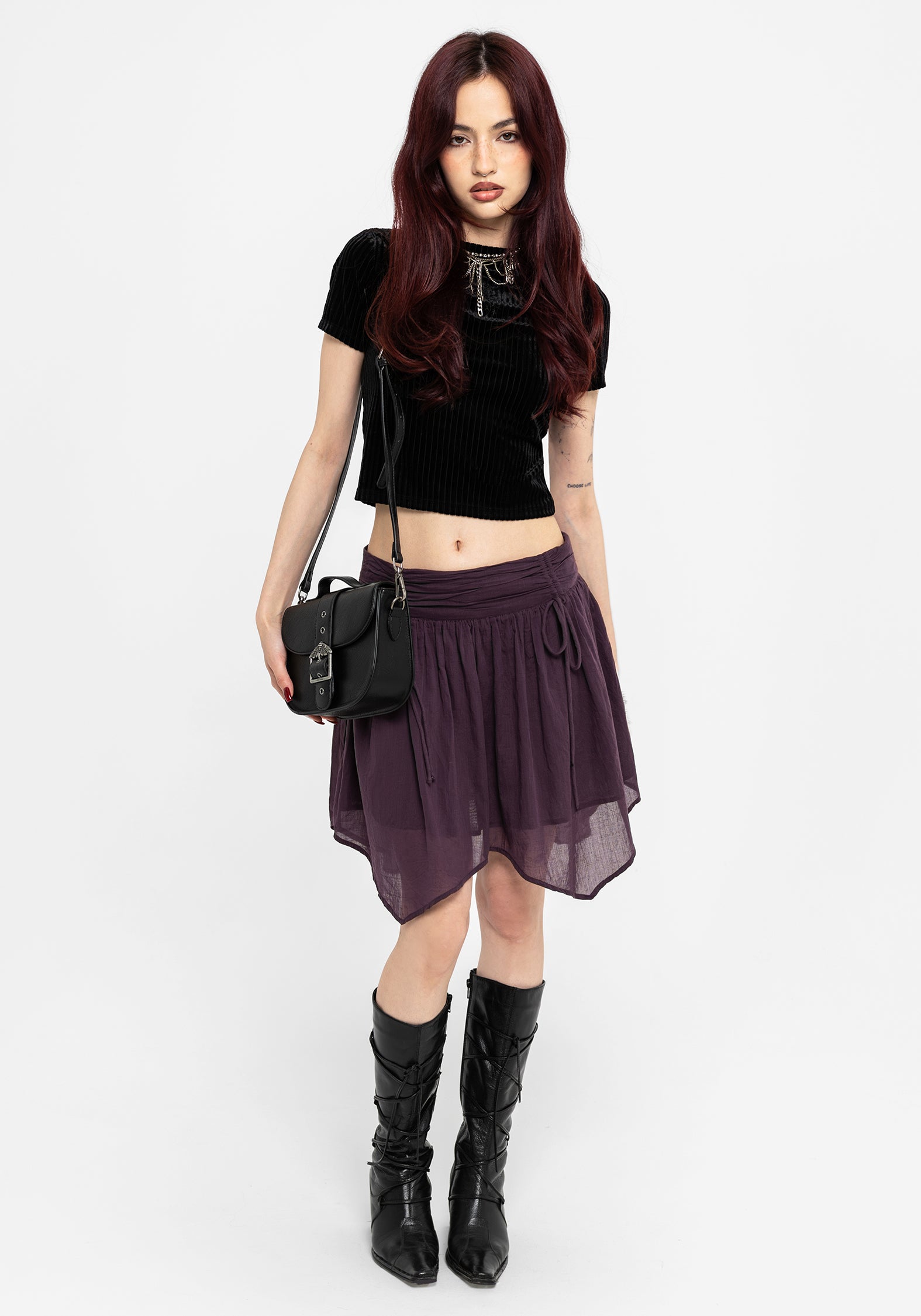 Eliza Textured Hanky Mini Skirt